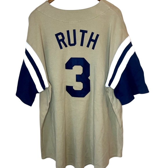 Babe Ruth NY Yankees MLB Throwback Cooperstown Collection Baseball Jersey XL - Picture 3 of 10